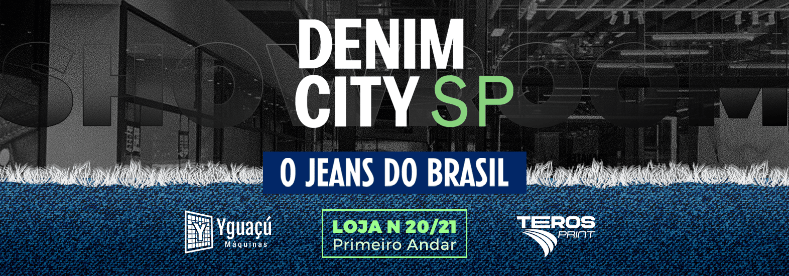 Banner principal do evento Semana de Lançamentos da Denim City SP contendo as informações do evento