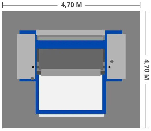 Calandra Y-1600 Robust - Área de Trabalho Recomendada